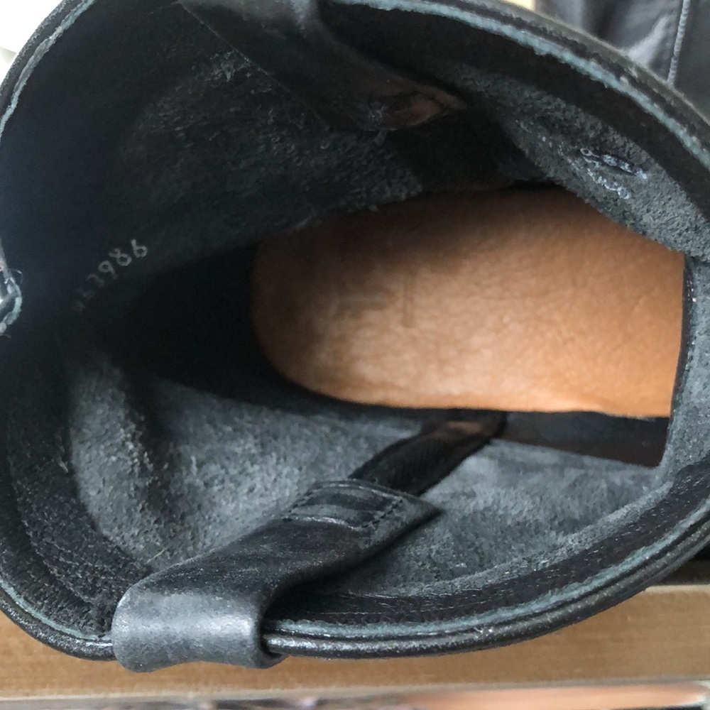 FRYE Wyatt Harness Genuine Black Leather Booties - Picture 5 of 9